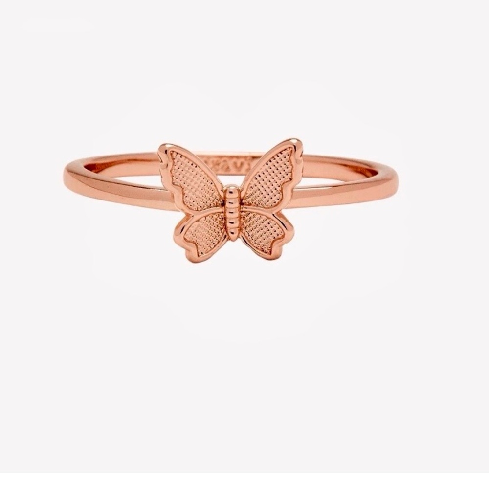NWOT - PURA VIDA Butterfly In Flight Ring - rose gold plated sz 7
